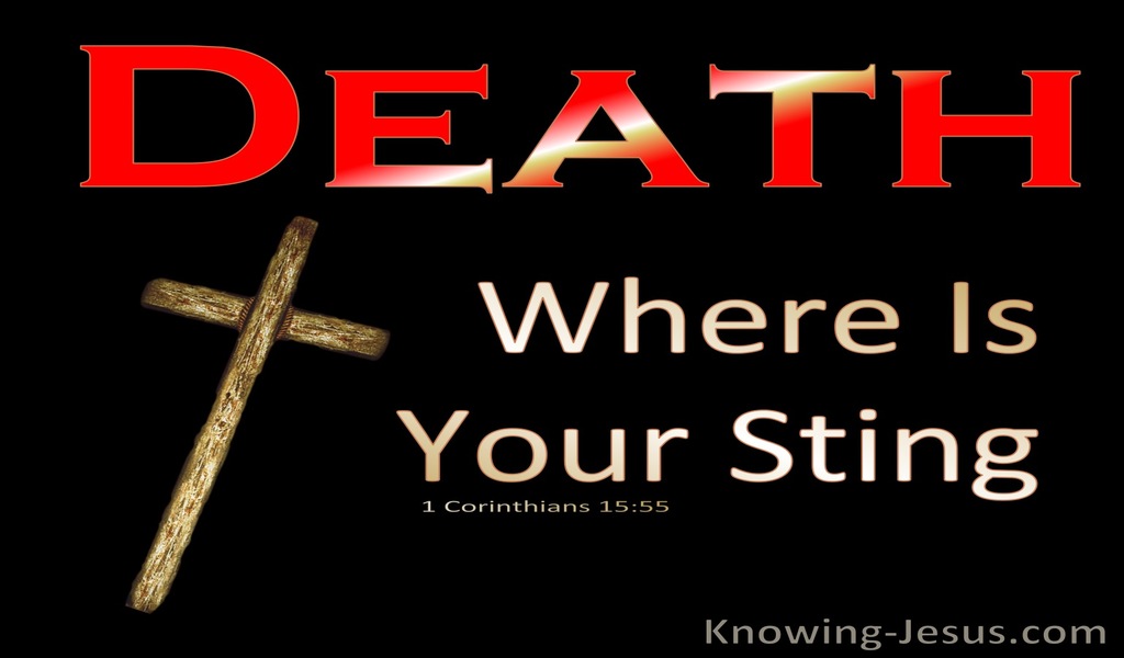 1 Corinthians 15:55 Death Where Is Your Victory (red)